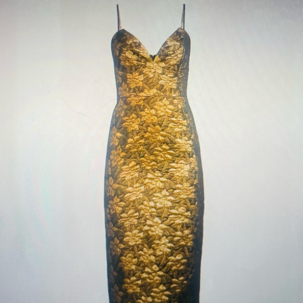 Ungaro Aven Metallic Jacquard Dress